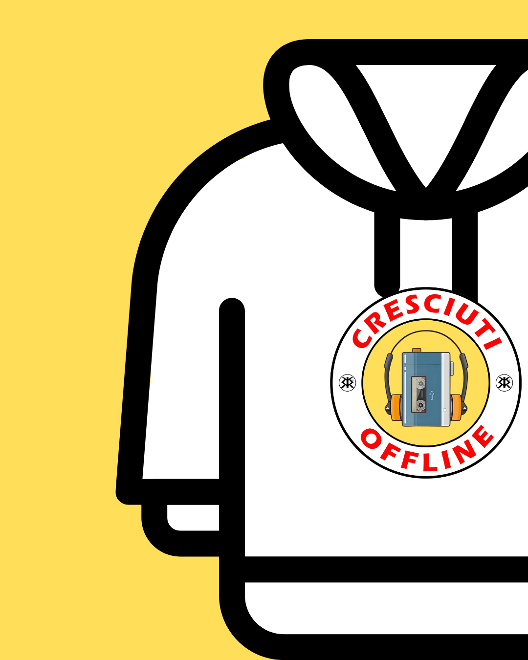 CRESCIUTI OFFLINE - FELPA CON CAPPUCCIO CRESCIUTI OFFLINE WALKMAN